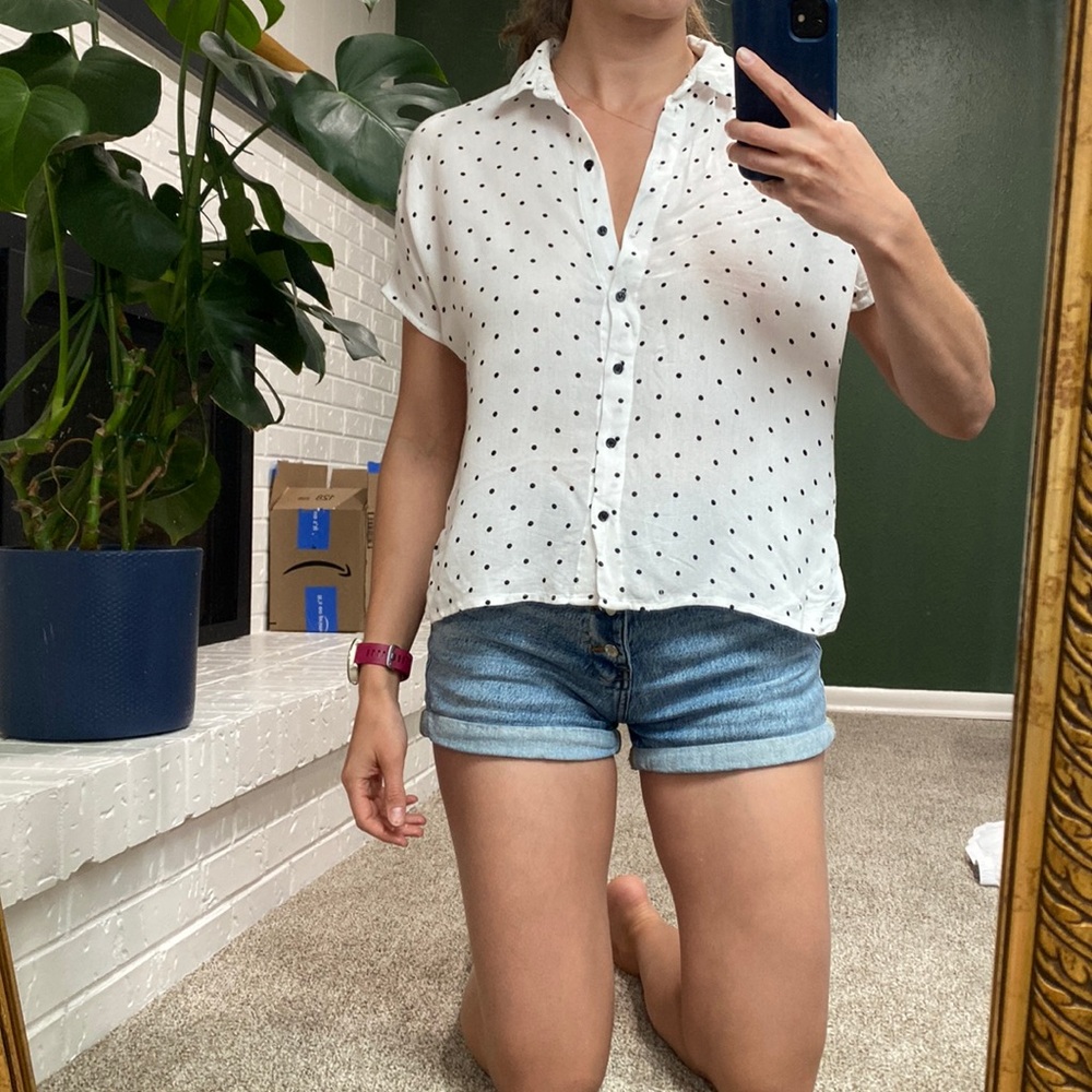 Mango blouse with black dots